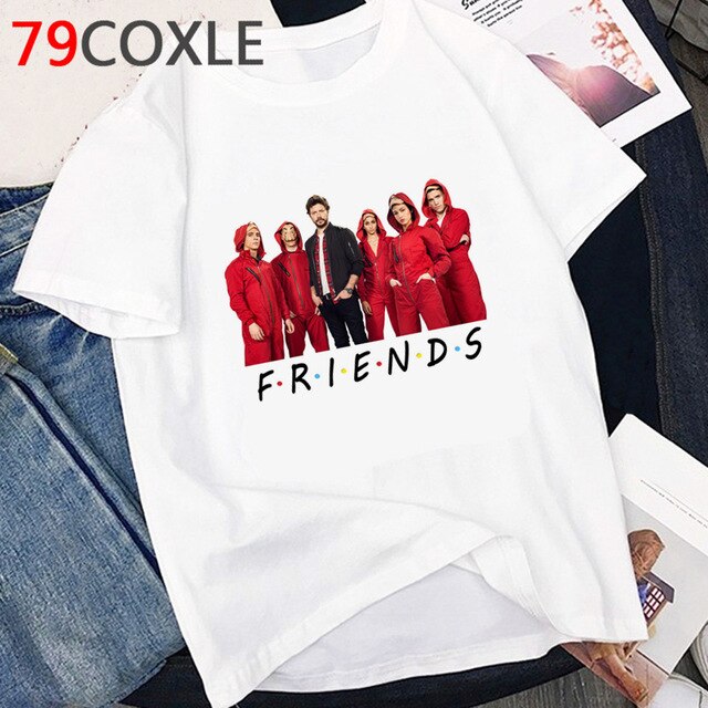 La Casa De Papel T Shirt Men Summer Top Funny Cartoon Tshirt Money Heist Kawaii Bella Ciao Tees House of Paper Streetwear Male