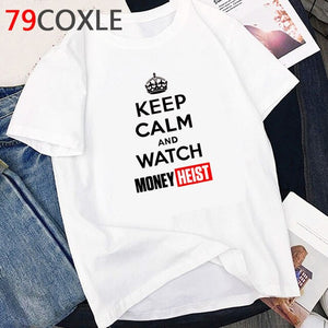 La Casa De Papel T Shirt Men Summer Top Funny Cartoon Tshirt Money Heist Kawaii Bella Ciao Tees House of Paper Streetwear Male