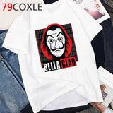 La Casa De Papel T Shirt Men Summer Top Funny Cartoon Tshirt Money Heist Kawaii Bella Ciao Tees House of Paper Streetwear Male
