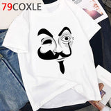 La Casa De Papel T Shirt Men Summer Top Funny Cartoon Tshirt Money Heist Kawaii Bella Ciao Tees House of Paper Streetwear Male