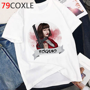 La Casa De Papel T Shirt Men Summer Top Funny Cartoon Tshirt Money Heist Kawaii Bella Ciao Tees House of Paper Streetwear Male