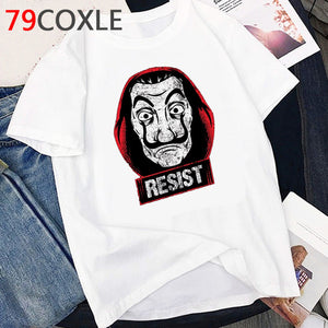 La Casa De Papel T Shirt Men Summer Top Funny Cartoon Tshirt Money Heist Kawaii Bella Ciao Tees House of Paper Streetwear Male