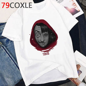 La Casa De Papel T Shirt Men Summer Top Funny Cartoon Tshirt Money Heist Kawaii Bella Ciao Tees House of Paper Streetwear Male
