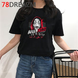 La Casa De Papel T Shirt Men Summer Top Funny Cartoon Tshirt Money Heist Kawaii Bella Ciao Tees House of Paper Streetwear Male