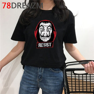 La Casa De Papel T Shirt Men Summer Top Funny Cartoon Tshirt Money Heist Kawaii Bella Ciao Tees House of Paper Streetwear Male