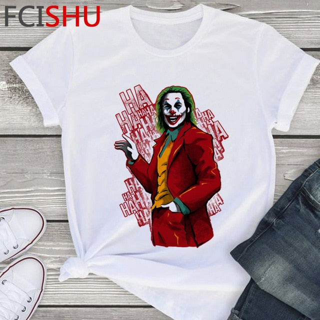 Funny Joker Horror Movie T Shirt Men Joquin Phoenix Cool Graphic T