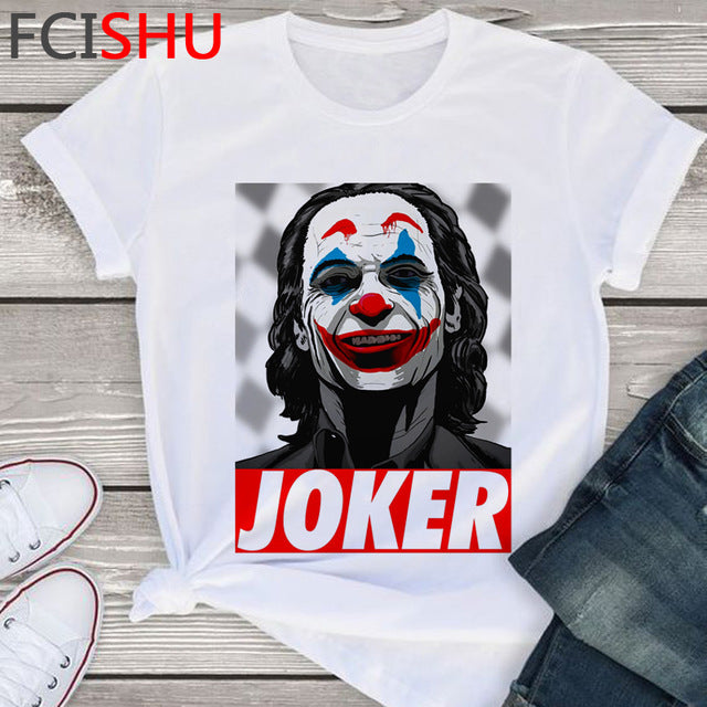 Funny Joker Horror Movie T Shirt Men Joquin Phoenix Cool Graphic T