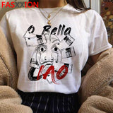 Money Heist The House of Paper Print Tshirts Men La Casa De Papel Harajuku T-shirt Summer Bella Ciao T Shirt Cool Top Tees Male