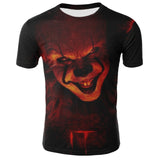 Horror Movie It Penny Wise Clown Joker 3D Print Tshirt Men/Women Hip Hop Streetwear Tee T shirt 90s Boys Cool Clothes Man Tops