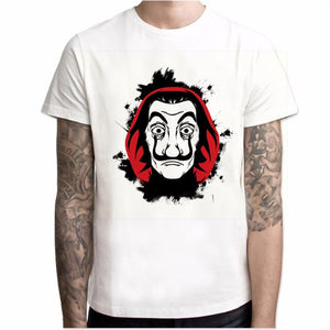 XL-3XL Men Funny Design La Casa De Papel Tshirt Money Heist Tees TV Series Tshirts Men Short Sleeve House of Paper T-Shirt