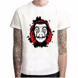 XL-3XL Men Funny Design La Casa De Papel Tshirt Money Heist Tees TV Series Tshirts Men Short Sleeve House of Paper T-Shirt