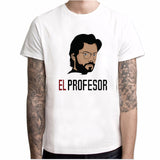 XL-3XL Men Funny Design La Casa De Papel Tshirt Money Heist Tees TV Series Tshirts Men Short Sleeve House of Paper T-Shirt