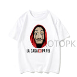 XL-3XL Men Funny Design La Casa De Papel Tshirt Money Heist Tees TV Series Tshirts Men Short Sleeve House of Paper T-Shirt