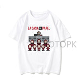 XL-3XL Men Funny Design La Casa De Papel Tshirt Money Heist Tees TV Series Tshirts Men Short Sleeve House of Paper T-Shirt