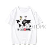 XL-3XL Men Funny Design La Casa De Papel Tshirt Money Heist Tees TV Series Tshirts Men Short Sleeve House of Paper T-Shirt