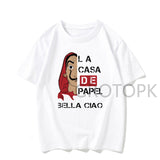 XL-3XL Men Funny Design La Casa De Papel Tshirt Money Heist Tees TV Series Tshirts Men Short Sleeve House of Paper T-Shirt