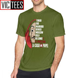 Mens Money Heist T Shirts La Casa De Papel T-Shirt Cute Man Tee Shirt Streetwear Printed Big Cotton Tshirt