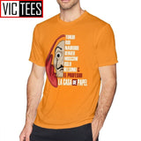 Mens Money Heist T Shirts La Casa De Papel T-Shirt Cute Man Tee Shirt Streetwear Printed Big Cotton Tshirt