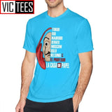 Mens Money Heist T Shirts La Casa De Papel T-Shirt Cute Man Tee Shirt Streetwear Printed Big Cotton Tshirt