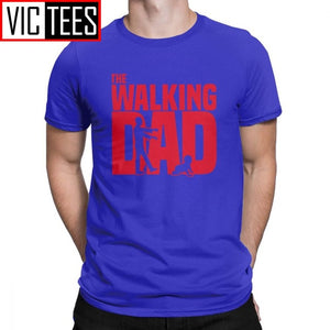 Man T Shirt The Walking Dead The Walking Dad Simple Short Sleeves Tees Shirt Round Collar Clothes Cotton Printing T-Shirts