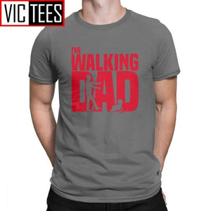 Man T Shirt The Walking Dead The Walking Dad Simple Short Sleeves Tees Shirt Round Collar Clothes Cotton Printing T-Shirts