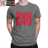Man T Shirt The Walking Dead The Walking Dad Simple Short Sleeves Tees Shirt Round Collar Clothes Cotton Printing T-Shirts