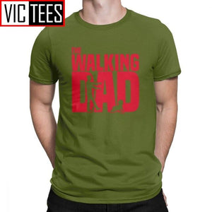 Man T Shirt The Walking Dead The Walking Dad Simple Short Sleeves Tees Shirt Round Collar Clothes Cotton Printing T-Shirts