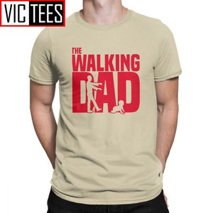 Man T Shirt The Walking Dead The Walking Dad Simple Short Sleeves Tees Shirt Round Collar Clothes Cotton Printing T-Shirts
