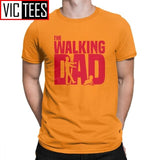 Man T Shirt The Walking Dead The Walking Dad Simple Short Sleeves Tees Shirt Round Collar Clothes Cotton Printing T-Shirts