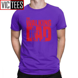 Man T Shirt The Walking Dead The Walking Dad Simple Short Sleeves Tees Shirt Round Collar Clothes Cotton Printing T-Shirts