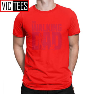Man T Shirt The Walking Dead The Walking Dad Simple Short Sleeves Tees Shirt Round Collar Clothes Cotton Printing T-Shirts