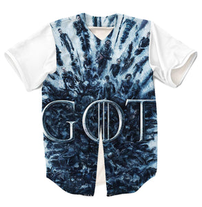 Real USA American Size Game of Thrones  3D sublimation printing button up jersey 3XL 4XL 5XL 6XL