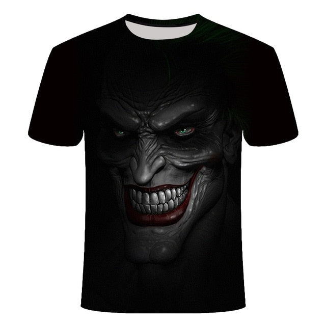 Horror Movie It Penny Wise Clown Joker 3D Print Tshirt Men/Women Hip Hop Streetwear Tee T shirt 90s Boys Cool Clothes Man Tops