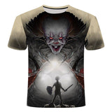 Horror Movie It Penny Wise Clown Joker 3D Print Tshirt Men/Women Hip Hop Streetwear Tee T shirt 90s Boys Cool Clothes Man Tops