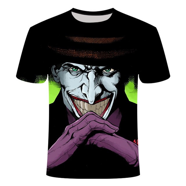 Horror Movie It Penny Wise Clown Joker 3D Print Tshirt Men/Women Hip Hop Streetwear Tee T shirt 90s Boys Cool Clothes Man Tops
