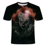 Horror Movie It Penny Wise Clown Joker 3D Print Tshirt Men/Women Hip Hop Streetwear Tee T shirt 90s Boys Cool Clothes Man Tops