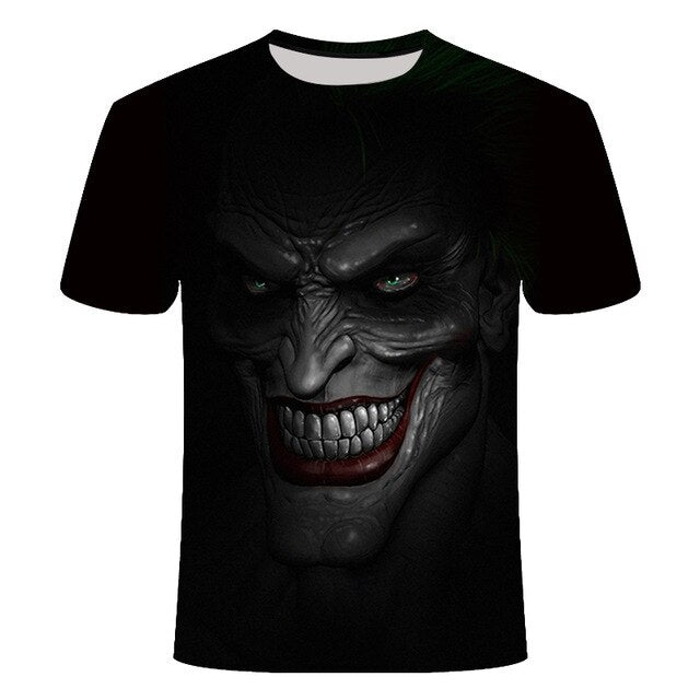 Horror Movie It Penny Wise Clown Joker 3D Print Tshirt Men/Women Hip Hop Streetwear Tee T shirt 90s Boys Cool Clothes Man Tops