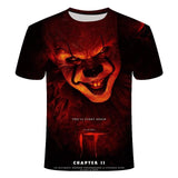 Horror Movie It Penny Wise Clown Joker 3D Print Tshirt Men/Women Hip Hop Streetwear Tee T shirt 90s Boys Cool Clothes Man Tops