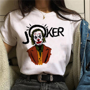 Ladies summer casual short sleeves Harajuku Aesthetics T-shirt Joaquin Phoenix Joker Movie T-Shirt