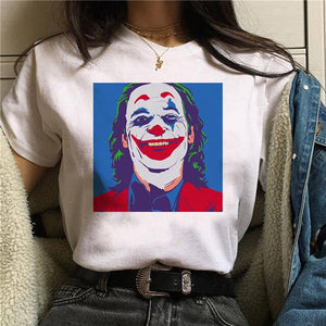 Ladies summer casual short sleeves Harajuku Aesthetics T-shirt Joaquin Phoenix Joker Movie T-Shirt