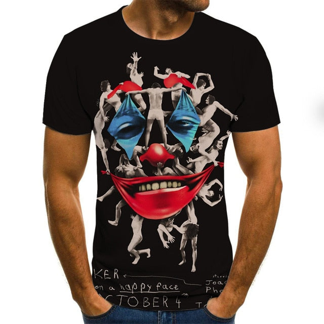 2020 Hot Sale Men and  Women T-shirt Fashion Joker movie Round Neck  3D Print Casual Whirlpool T Shirt
