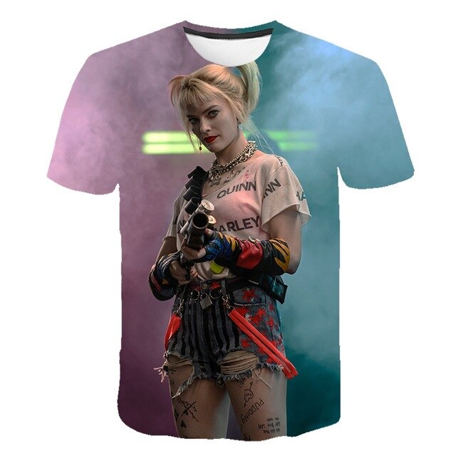 Movie Cool Clown Female 3D printing t-shirt Men's Women's Summer Joker Casual T-shirt Harajuku Tops Hip-hop shirt Streetwear 6XL