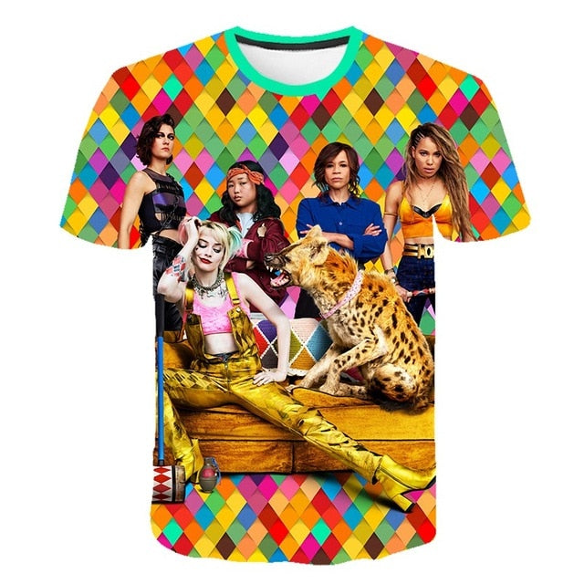 Movie Cool Clown Female 3D printing t-shirt Men's Women's Summer Joker Casual T-shirt Harajuku Tops Hip-hop shirt Streetwear 6XL
