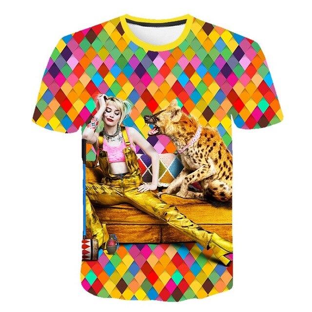 Movie Cool Clown Female 3D printing t-shirt Men's Women's Summer Joker Casual T-shirt Harajuku Tops Hip-hop shirt Streetwear 6XL