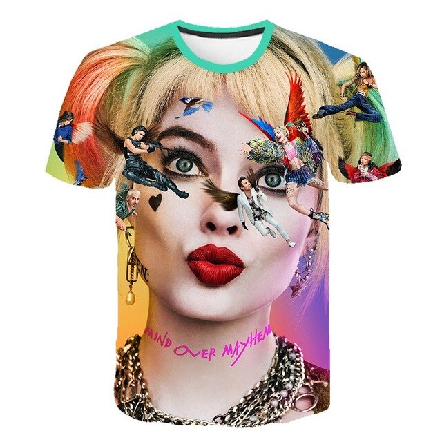 Movie Cool Clown Female 3D printing t-shirt Men's Women's Summer Joker Casual T-shirt Harajuku Tops Hip-hop shirt Streetwear 6XL