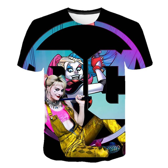 Movie Cool Clown Female 3D printing t-shirt Men's Women's Summer Joker Casual T-shirt Harajuku Tops Hip-hop shirt Streetwear 6XL