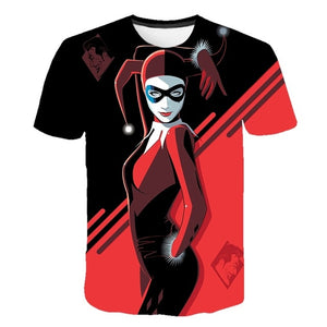Movie Cool Clown Female 3D printing t-shirt Men's Women's Summer Joker Casual T-shirt Harajuku Tops Hip-hop shirt Streetwear 6XL