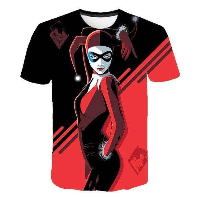 Movie Cool Clown Female 3D printing t-shirt Men's Women's Summer Joker Casual T-shirt Harajuku Tops Hip-hop shirt Streetwear 6XL