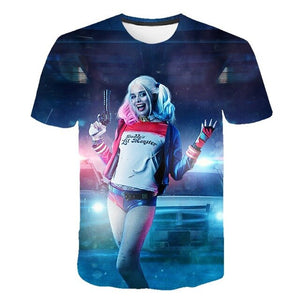 Movie Cool Clown Female 3D printing t-shirt Men's Women's Summer Joker Casual T-shirt Harajuku Tops Hip-hop shirt Streetwear 6XL