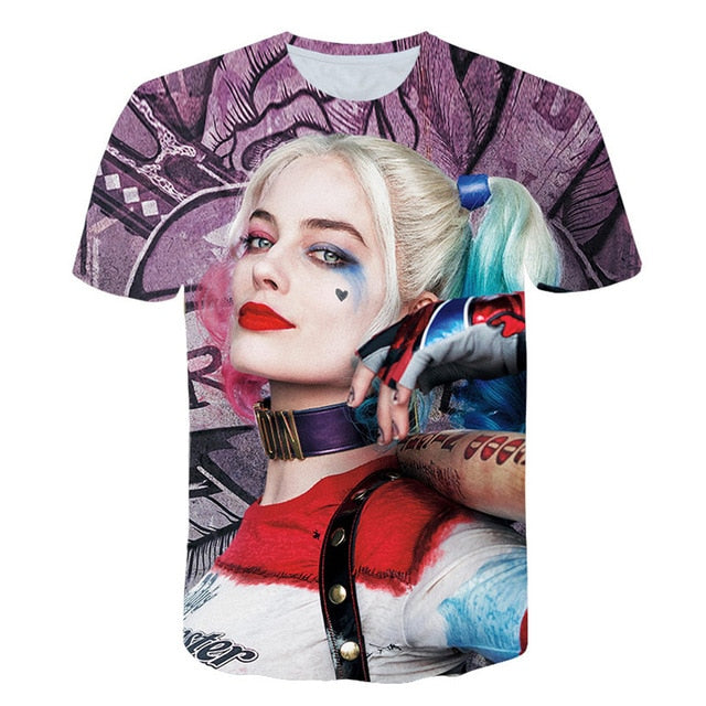 Movie Cool Clown Female 3D printing t-shirt Men's Women's Summer Joker Casual T-shirt Harajuku Tops Hip-hop shirt Streetwear 6XL